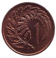 Монета 1 цент. 1977 год, Новая Зеландия. BU. Лист папоротника. Монета 1 цент. 1977 год, Новая Зеландия. BU. Лист папоротника.