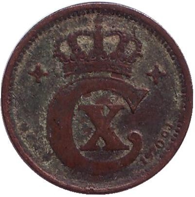 Монета 1 эре. 1920 год, Дания. Монета 1 эре. 1920 год, Дания.