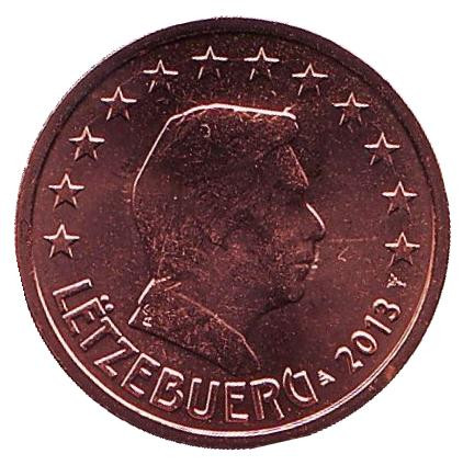 Монета 2 цента. 2013 год, Люксембург.