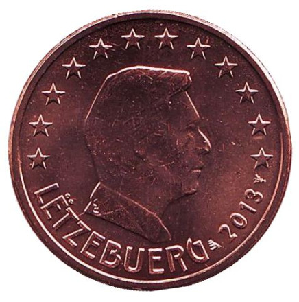Монета 5 центов. 2013 год, Люксембург.