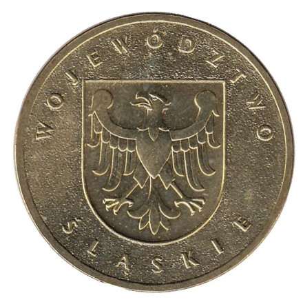Монета 2 злотых. 2004 год, Польша. Силезское воеводство.