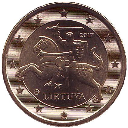 Монета 10 центов. 2017 год, Литва.