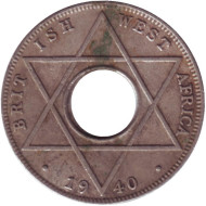 Монета 1/10 пенни. 1940 год, Британская Западная Африка. Монета 1/10 пенни. 1940 год, Британская Западная Африка.