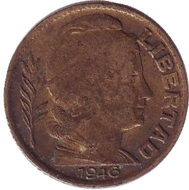 Монета 5 сентаво. 1946 год, Аргентина. Монета 5 сентаво. 1946 год, Аргентина.