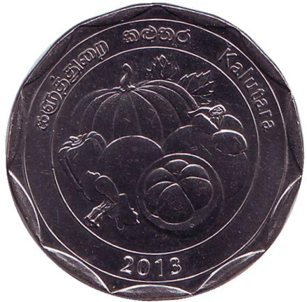 Монета 10 рупий. 2013 год, Шри-Ланка. Калутара. Округа Шри-Ланки.