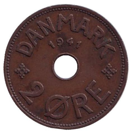 Монета 2 эре. 1941 год, Фарерские острова.
