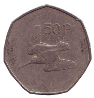 Вальдшнеп (Лесной кулик). Монета 50 пенсов. 1970 год, Ирландия.