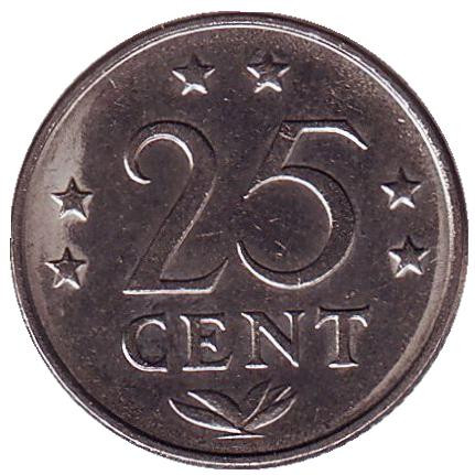 Монета 25 центов, 1979 год, Нидерландские Антильские острова.