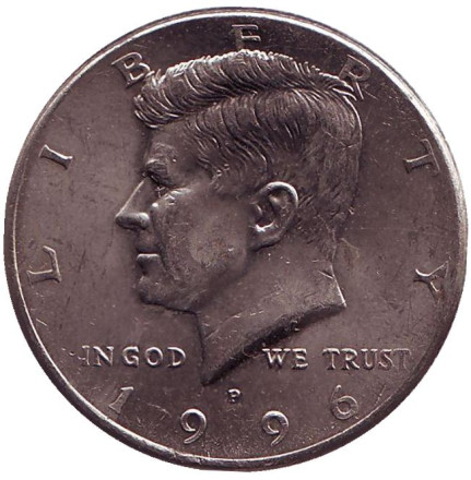 Монета 50 центов. 1996 год (P), США. Джон Кеннеди.