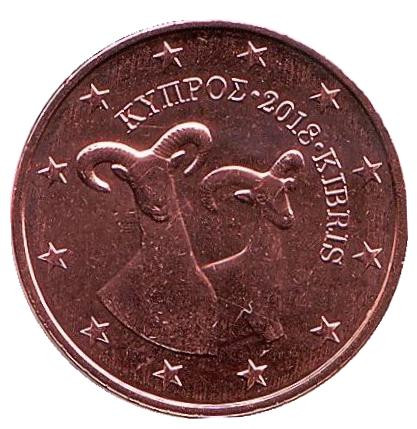 Монета 2 цента. 2018 год, Кипр.