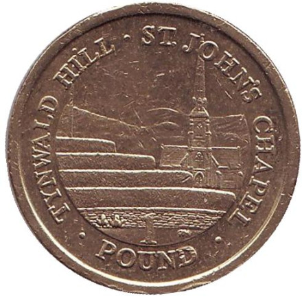 Монета 1 фунт. 2015 год, Остров Мэн. Тинвальд.