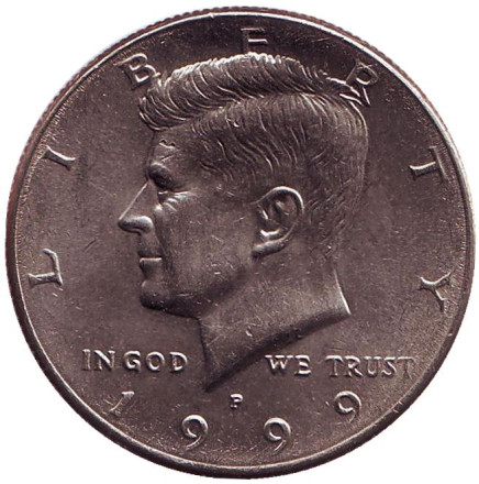 Монета 50 центов. 1999 год (P), США. Джон Кеннеди.