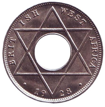 Монета 1/10 пенни. 1928 год, Британская Западная Африка. aUNC. 	Без отметки монетного двора.