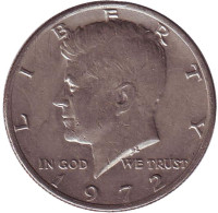 Джон Кеннеди. Монета 50 центов. 1972 год (P), США.