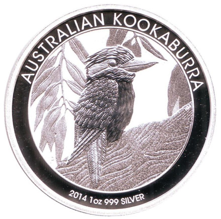 Монета 1 доллар. 2014 год, Австралия. Кукабарра.