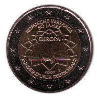 Монета 2 евро, 2007 год, Германия. Римский договор. Монета 2 евро, 2007 год, Германия. Римский договор.