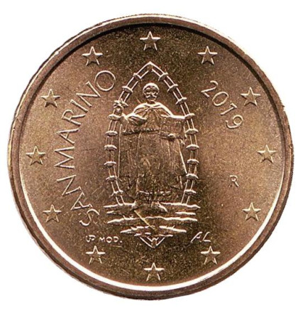 Монета 50 центов. 2019 год, Сан-Марино.