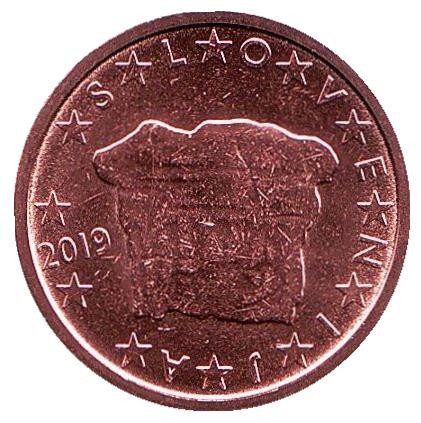 Монета 2 цента. 2019 год, Словения.