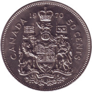 Монета 50 центов. 1970 год, Канада. Монета 50 центов. 1970 год, Канада.