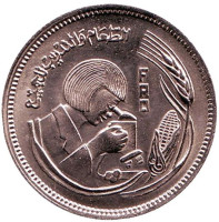 ФАО. Продовольственная программа. Монета 5 пиастров. 1978 год, Египет.