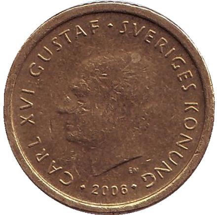 Монета 10 крон, 2006 год, Швеция. Монета 10 крон, 2006 год, Швеция.