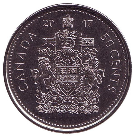 Монета 50 центов. 2017 год, Канада.