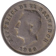 Монета 5 сентаво. 1966 год, Сальвадор. Монета 5 сентаво. 1966 год, Сальвадор.
