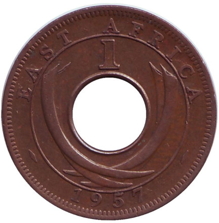 Монета 1 цент. 1957 год (KN), Восточная Африка.