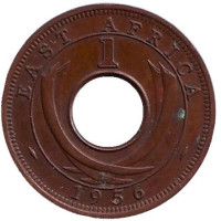 Монета 1 цент. 1956 год (H), Восточная Африка. 
