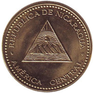Монета 25 сентаво. 2007 год, Никарагуа. Горы-вулканы. Монета 25 сентаво. 2007 год, Никарагуа. Горы-вулканы.