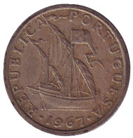 Монета 2,5 эскудо. 1967 год, Португалия. Монета 2,5 эскудо. 1967 год, Португалия.