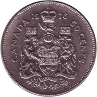 Монета 50 центов. 1976 год, Канада. Монета 50 центов. 1976 год, Канада.