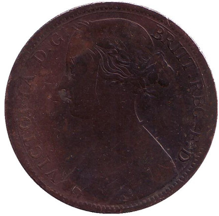 Монета 1 пенни. 1863 год, Великобритания. Монета 1 пенни. 1863 год, Великобритания.