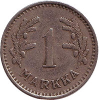 1 марка. 1929 год, Финляндия.