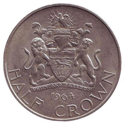 Монета 1/2 кроны. 1964 год, Малави.