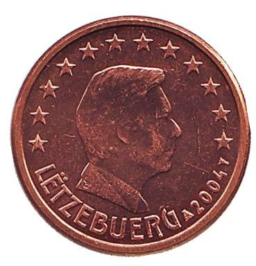 Монета 1 цент. 2004 год, Люксембург.