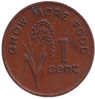 Монета 1 цент. 1978 год, Фиджи. FAO. Монета 1 цент. 1978 год, Фиджи. FAO.