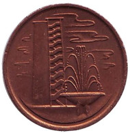 Монета 1 цент. 1971 год, Сингапур. Монета 1 цент. 1971 год, Сингапур.