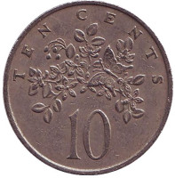 Монета 10 центов. 1969 год, Ямайка.