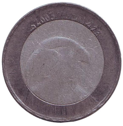 Монета 10 динаров. 2003 год, Алжир. Сокол.