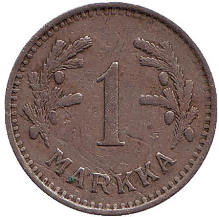 Монета 1 марка. 1930 год, Финляндия. 