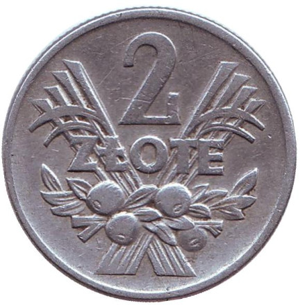 Монета 2 злотых. 1959 год, Польша.