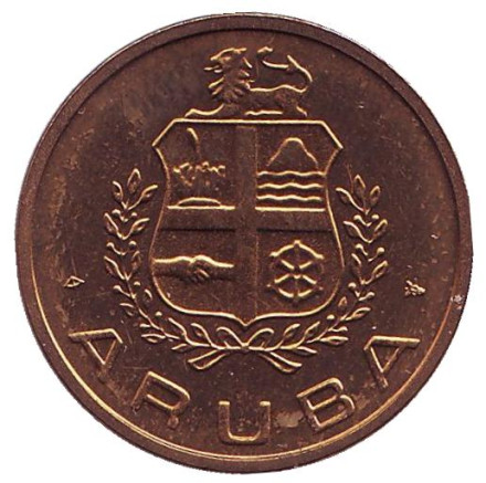 Жетон Нидерландского монетного двора для наборов Арубы. 