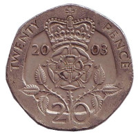 Монета 20 пенсов. 2003 год, Великобритания. 