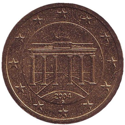Монета 50 центов. 2004 год (G), Германия.