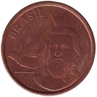 Тирадентис. Монета 5 сентаво. 2014 год, Бразилия.