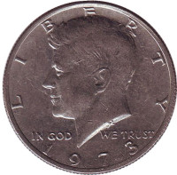 Джон Кеннеди. Монета 50 центов. 1973 год (P), США.