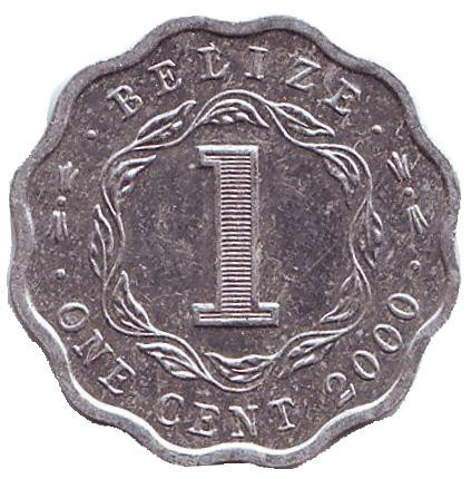 Монета 1 цент, 2000 год, Белиз.