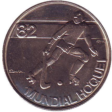 Монета 2,5 эскудо. 1982 год, Португалия. Чемпионат мира по хоккею на роликах.