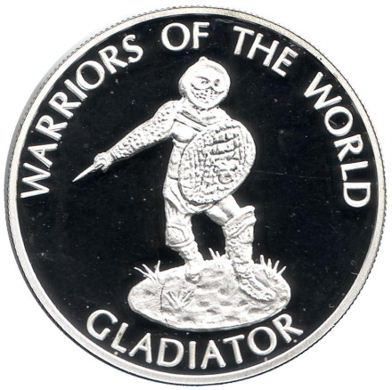 Монета 10 франков. 2010 год, Конго. Гладиатор. Воины мира.